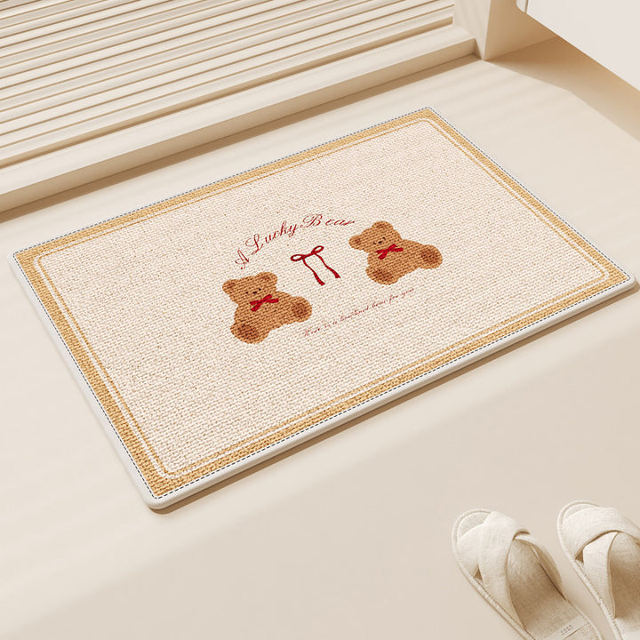 Cute Bunny-Themed Decorative Floor Mat