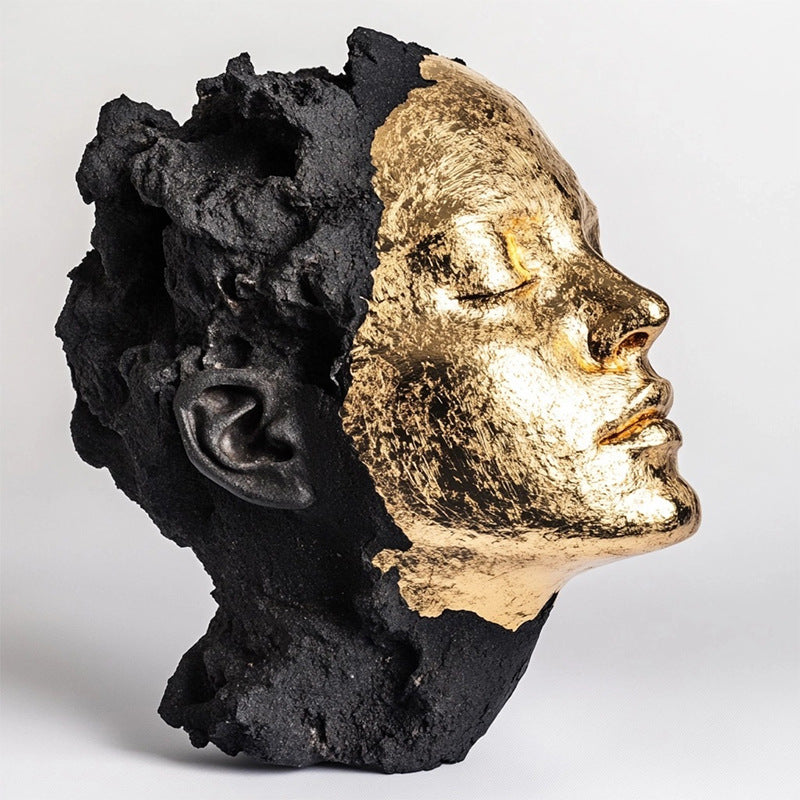 Contemporary Artistic Face Bust Sculpture