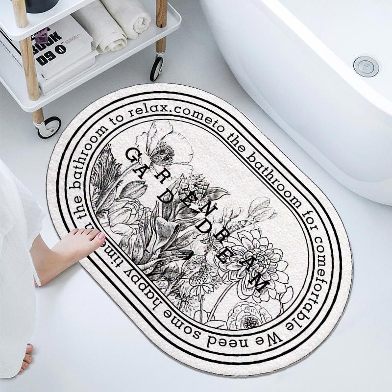 Floral Inspirational Welcome Mat