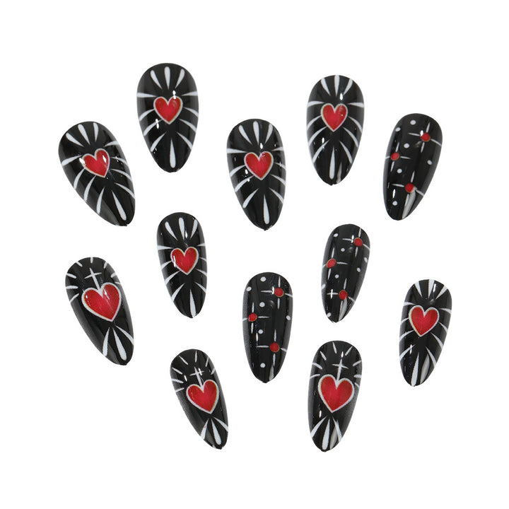 Creative heart design press-on nails Kalsten