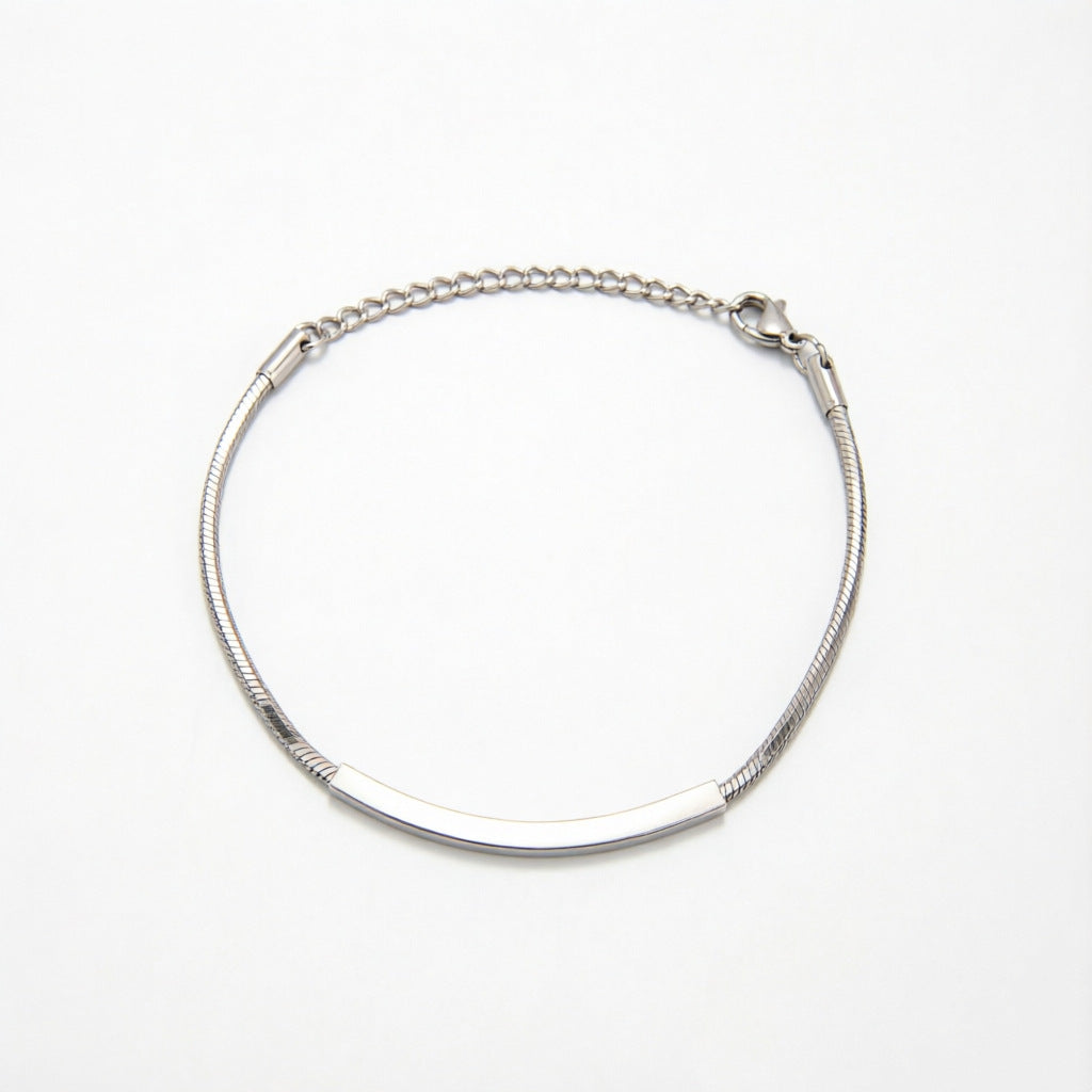 Elegant Minimalist Silver Chain Bracelet Kalsten