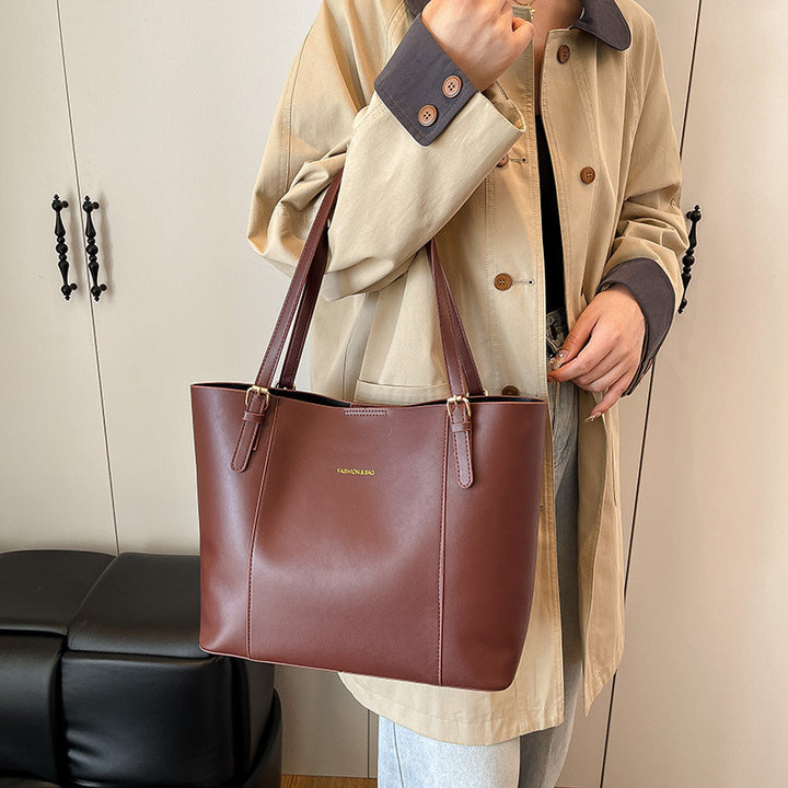 Sleek Minimalist Leather Tote Bag Kalsten