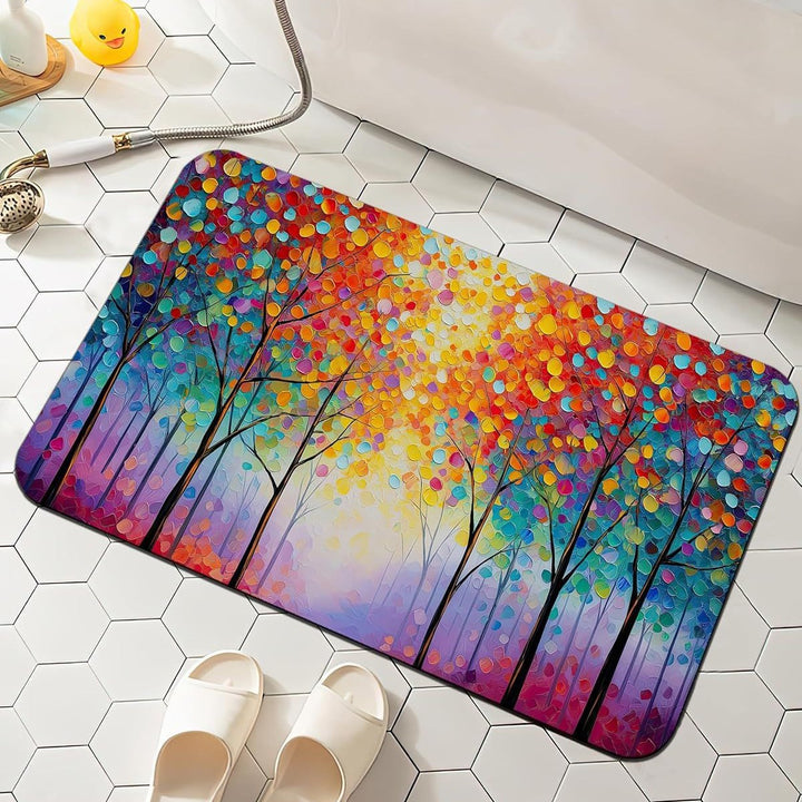 Floral-Patterned Comfort Bath Mat Kalsten