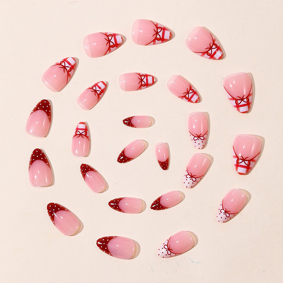 Elegant Designer French Tip Nail Art Extensions Kalsten