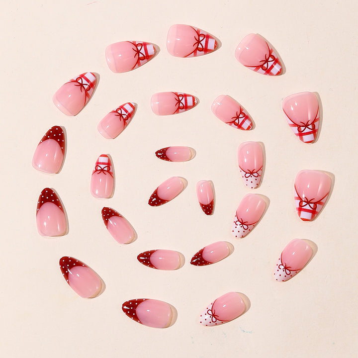Elegant Designer French Tip Nail Art Extensions Kalsten