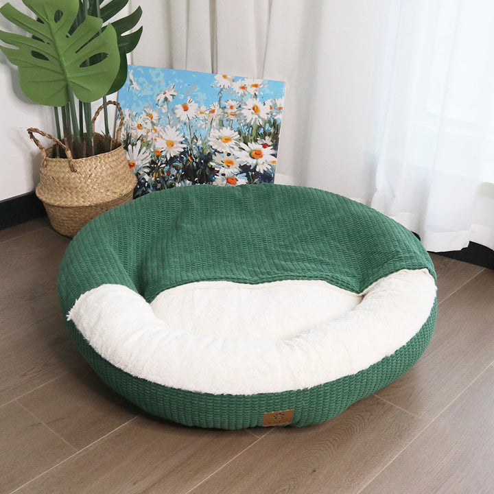 Plush Round dog bed