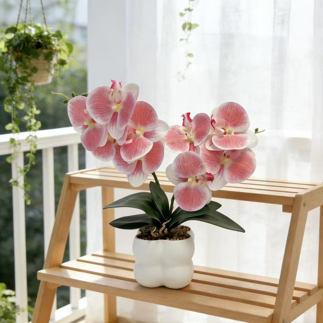 Artificial Orchid Arrangement for Home Decor and Indoor Display