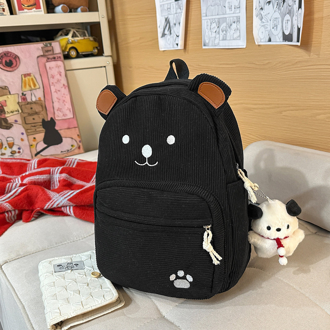 Backpack with Cute Bear Design and Practical Compartments Kalsten