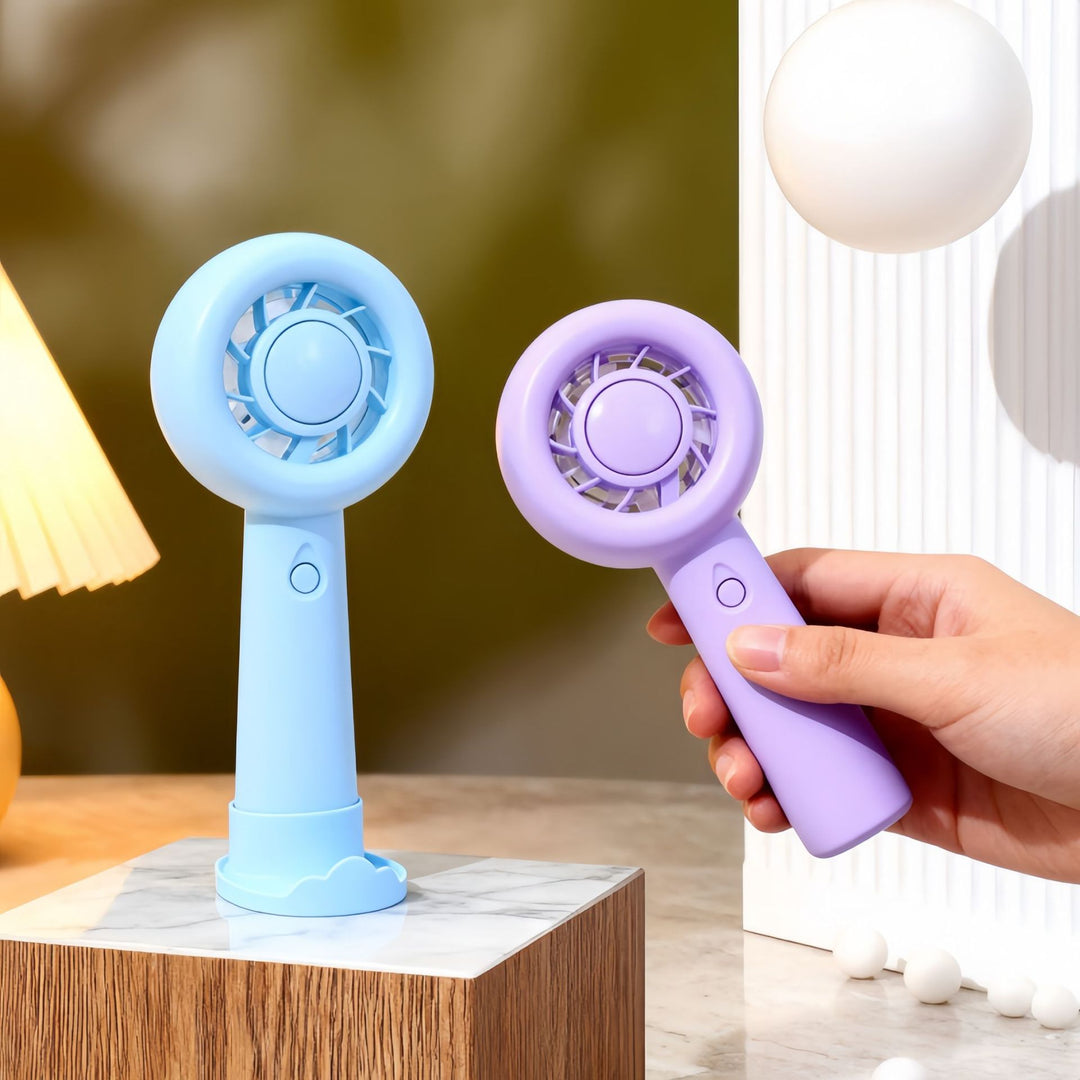 Ladies Portable Hand Fan with Ergonomic Design and USB Charging Function Kalsten