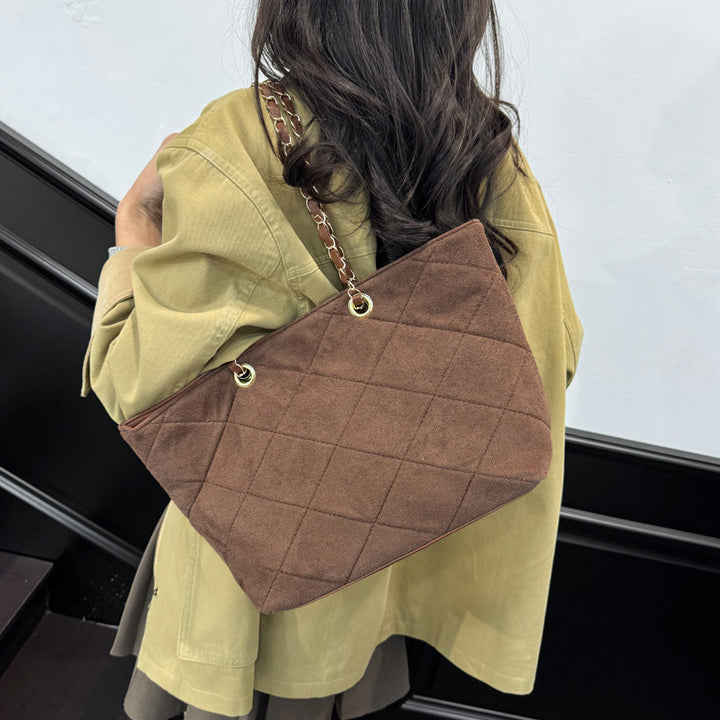WoQuilted Suede Shopping Tote Kalsten