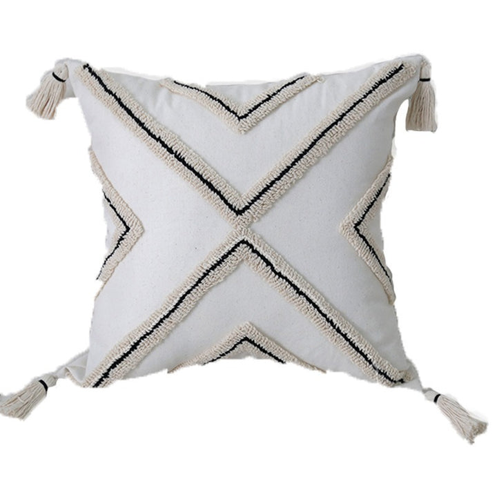 Women’s cushion cover with artistic fringe pattern Kalsten