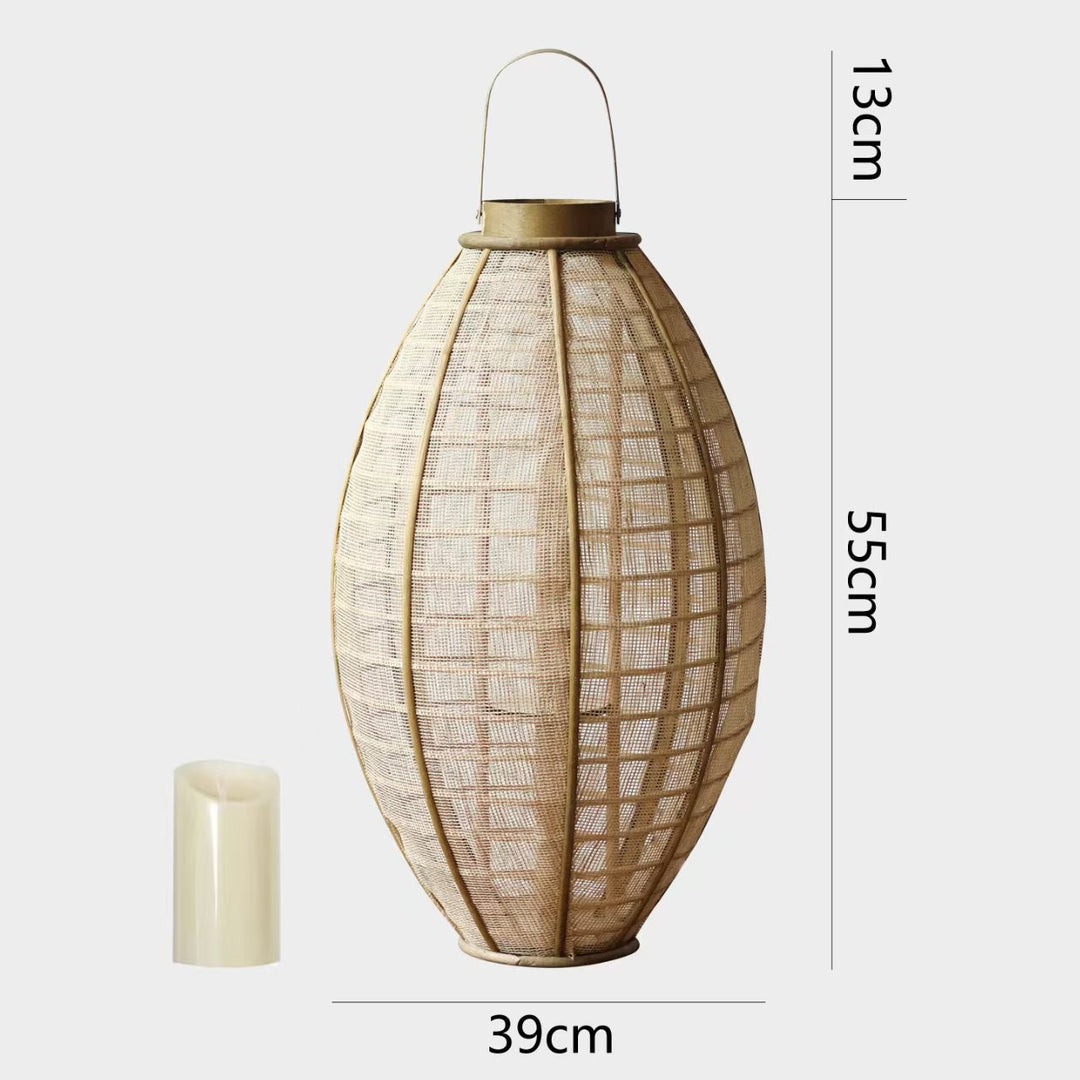 Handcrafted lantern made of natural materials Kalsten