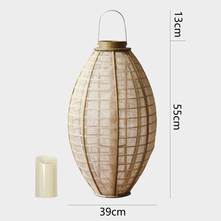 Handcrafted lantern made of natural materials Kalsten