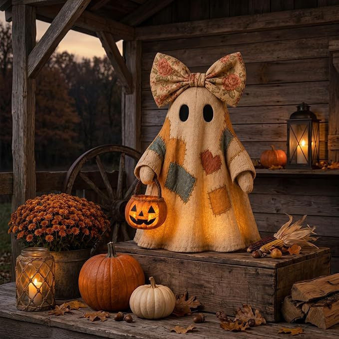 Decorative Ghost Figure with Bow Kalsten