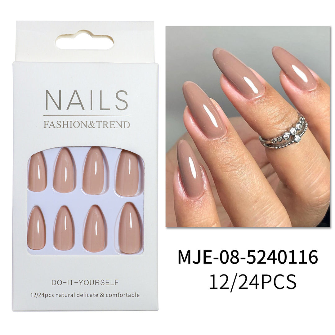 Natural Finish Press-On Nail Set Kalsten