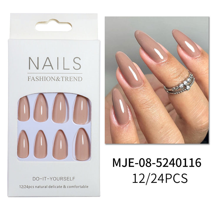 Natural Finish Press-On Nail Set Kalsten