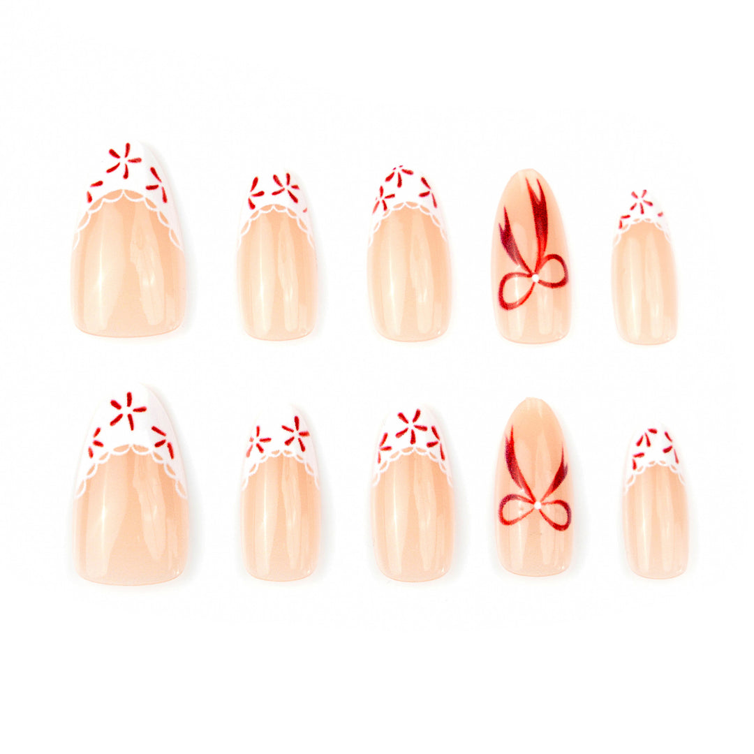 Artificial nails with festive decorations Kalsten