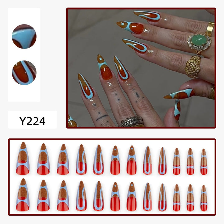 Creative Nail Tips with Geometric Patterns Kalsten