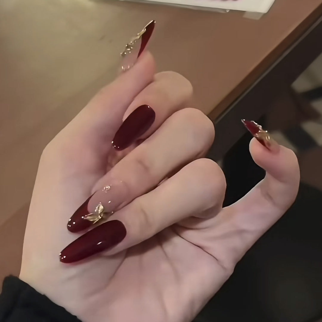 Luxury Floral Acrylic Press-On Nail Set Kalsten