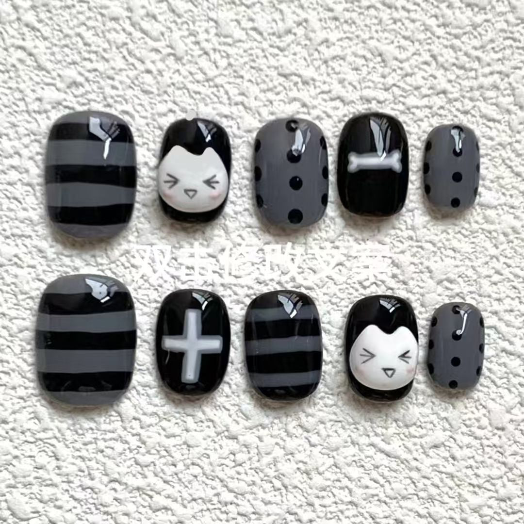 Artifical nails with Playful Animal Designs Kalsten