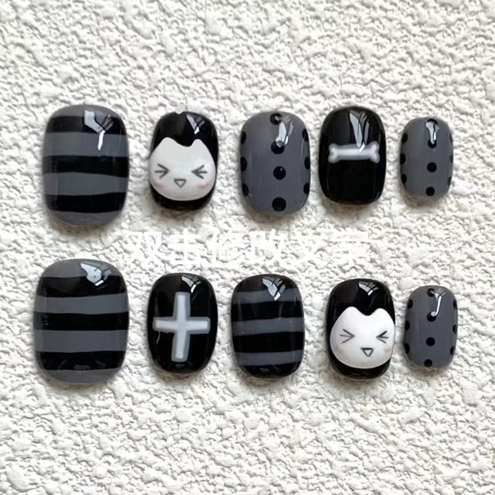 Artifical nails with Playful Animal Designs Kalsten