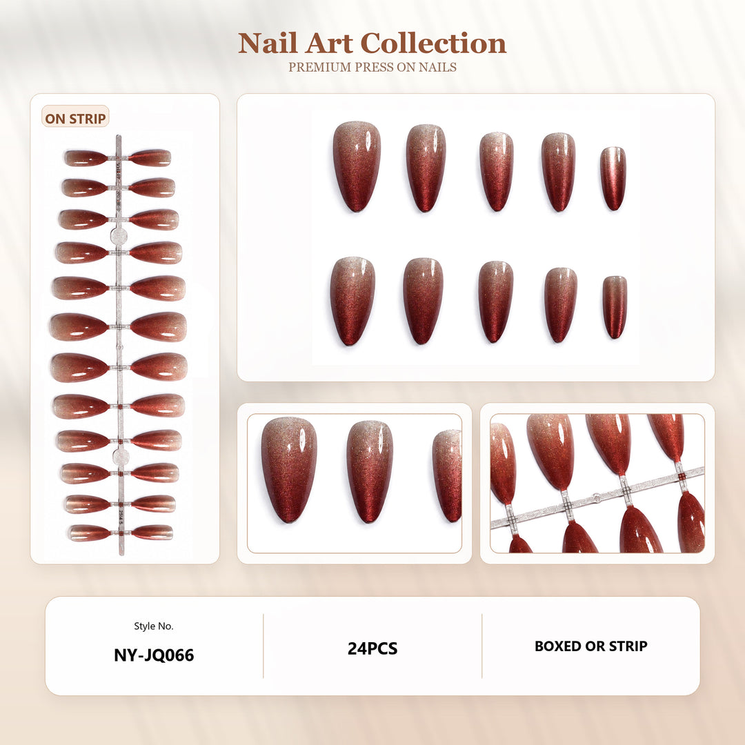 Premium Press-On Nails with Metallic Shine Kalsten