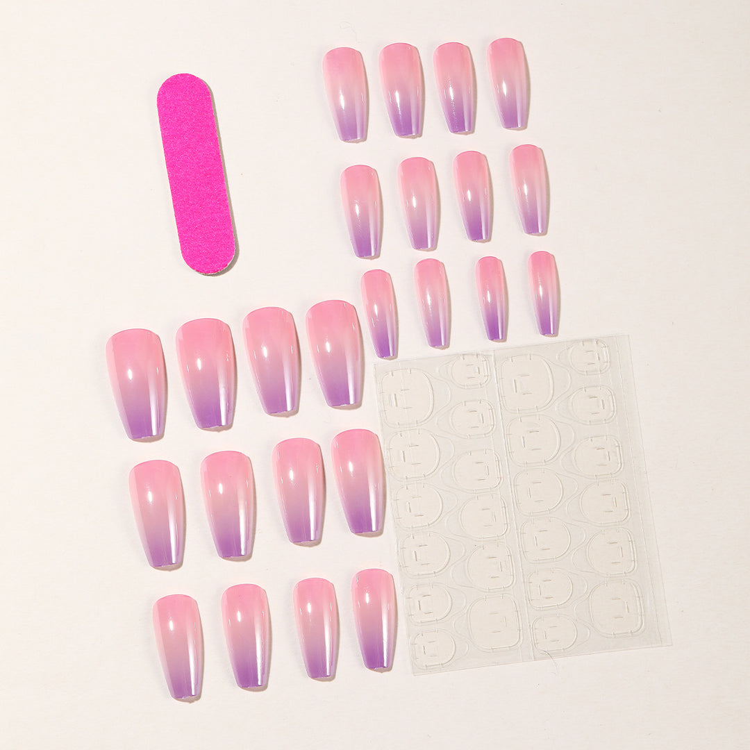 Glossy Ombre Gel Nail Art Extensions Kalsten
