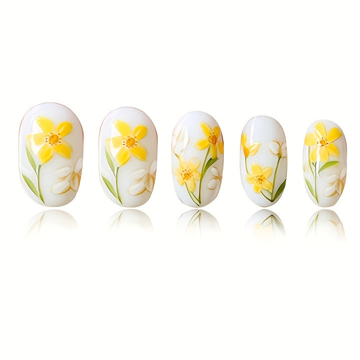 Floral-Themed Press-On Nail Art Set Kalsten