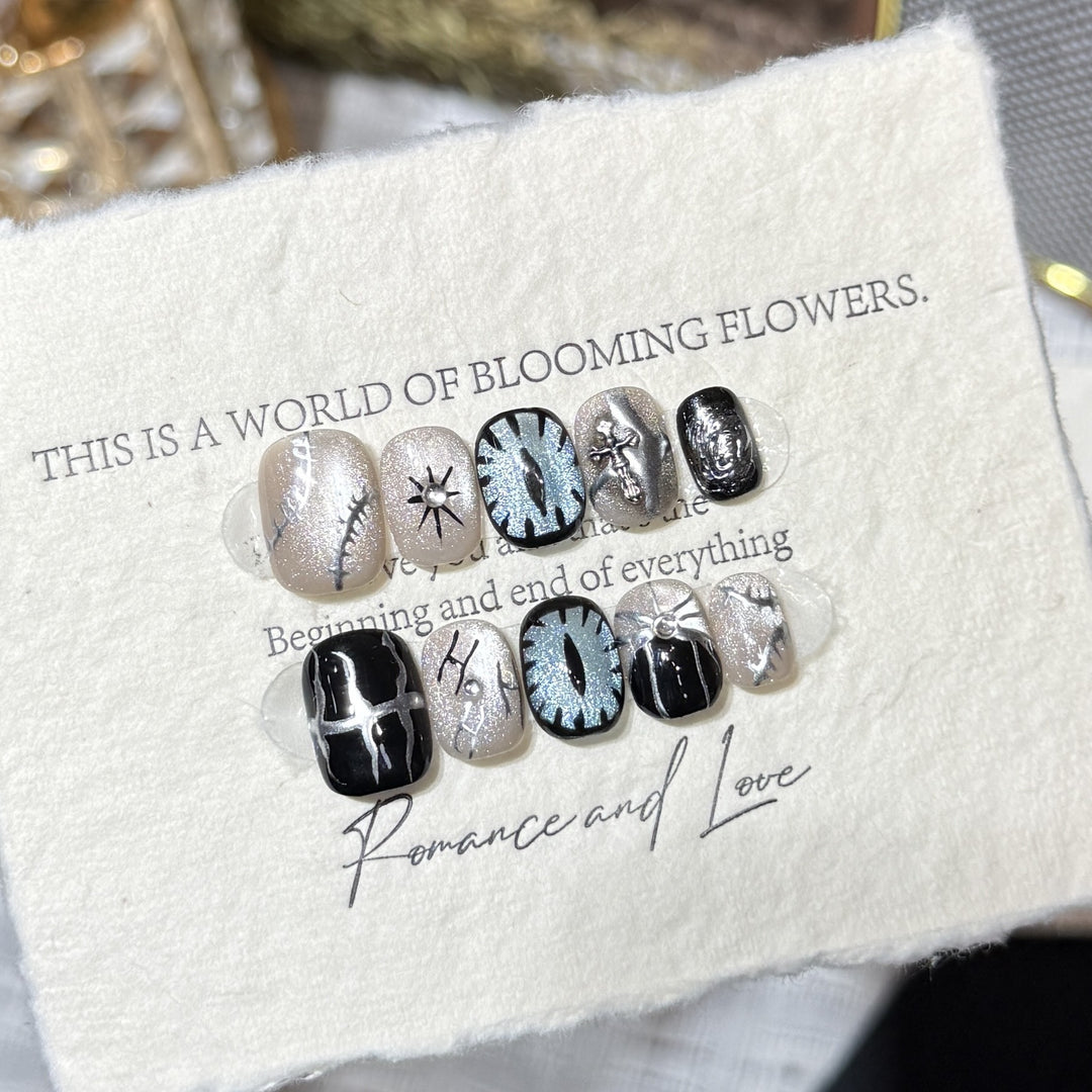 Artistic Themed Press-On Nail Art Kalsten