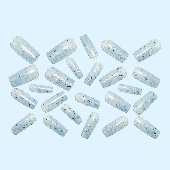 Glamorous artificial nails with exciting glitter effect Kalsten