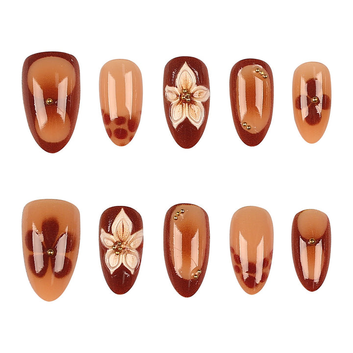 Floral Art Press-On Nail Tips
