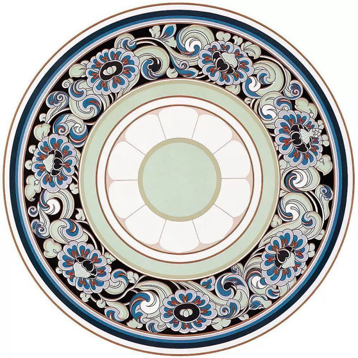 Circular Vintage Floral Area Rug Kalsten