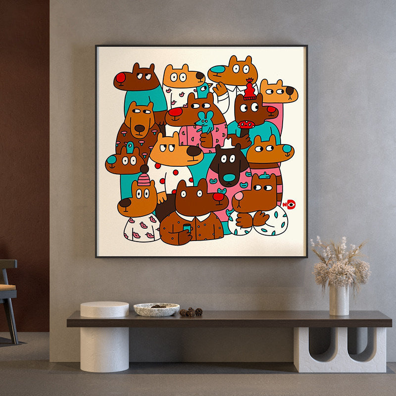 Colorful Cartoon Canvas Art