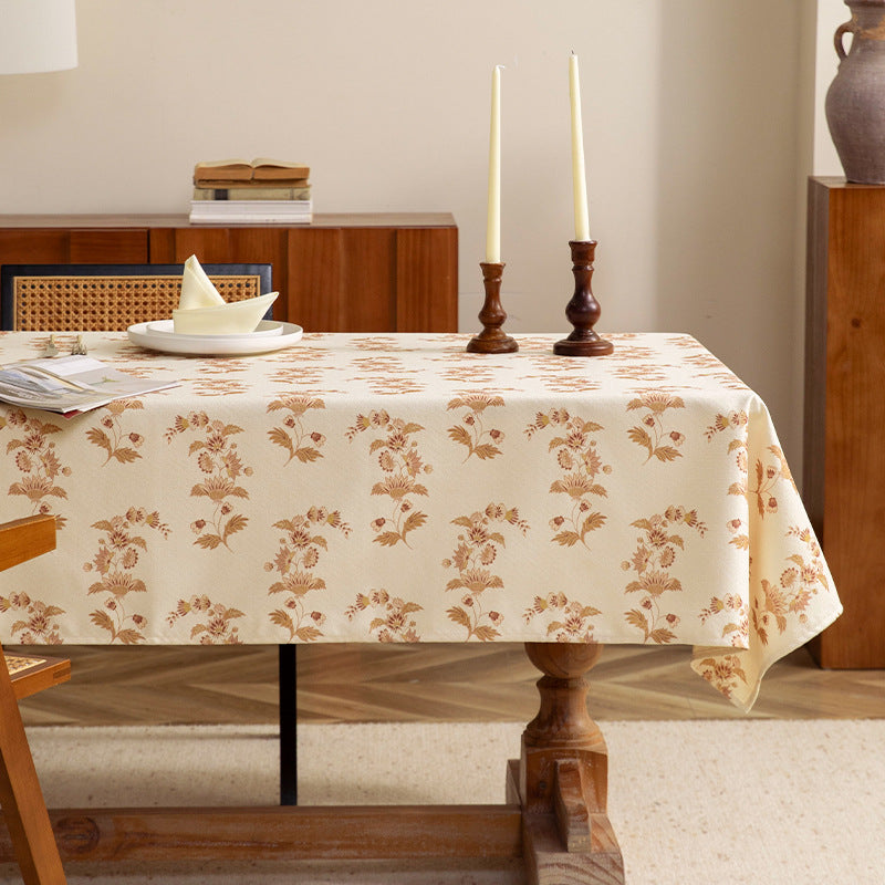 Coated tablecloth in vintage floral pattern made of cotton blend Kalsten