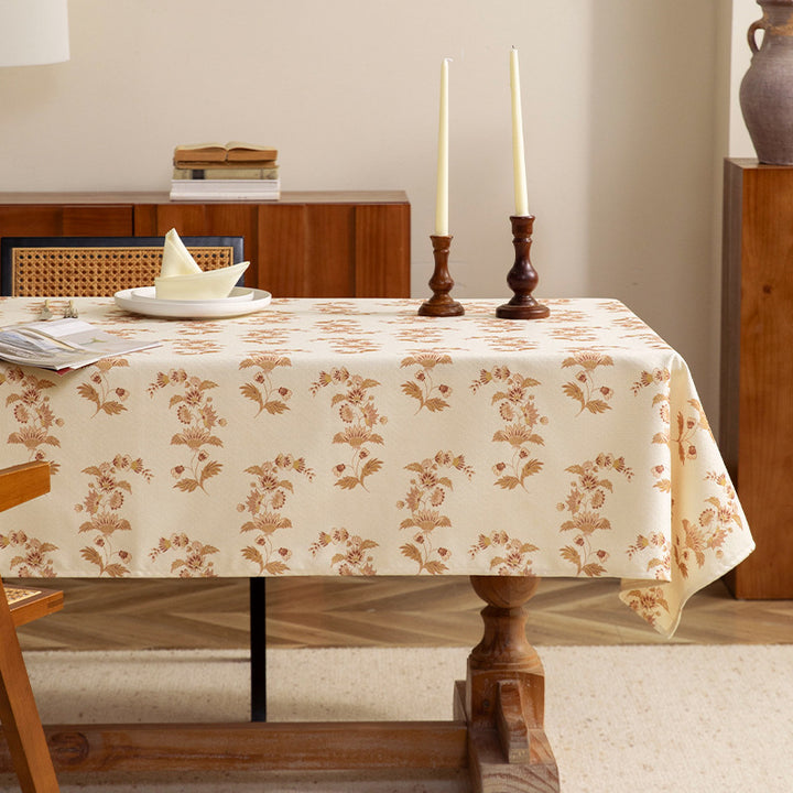 Coated tablecloth in vintage floral pattern made of cotton blend Kalsten