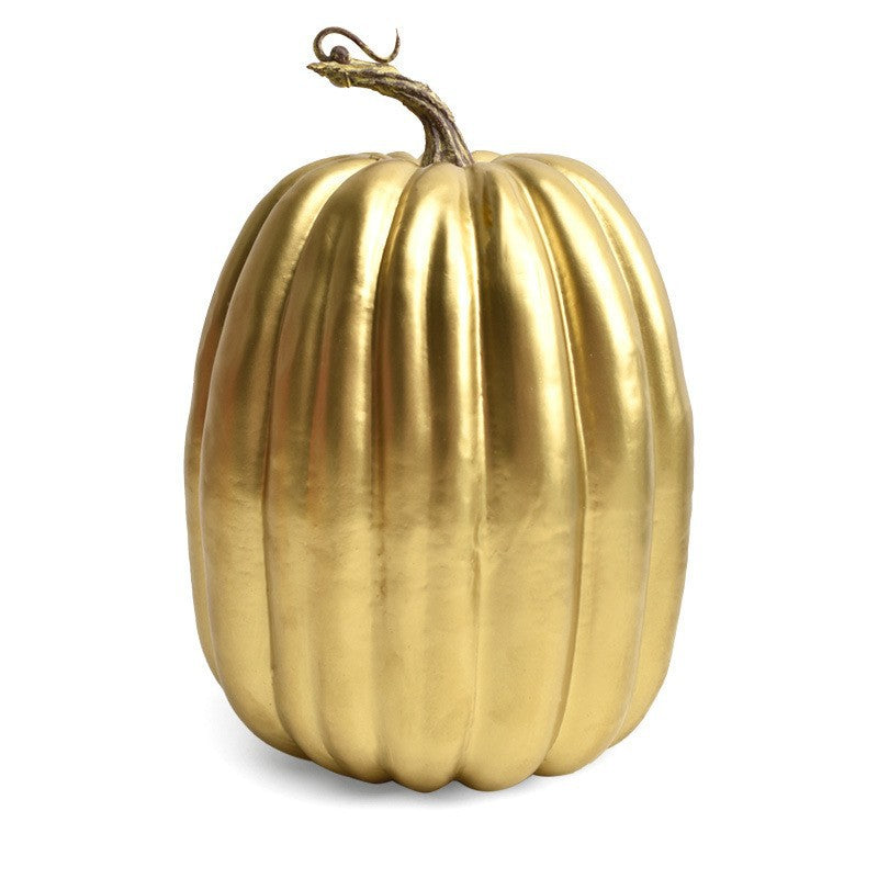 Decorative ceramic pumpkin for table and autumn decoration with glossy glaze