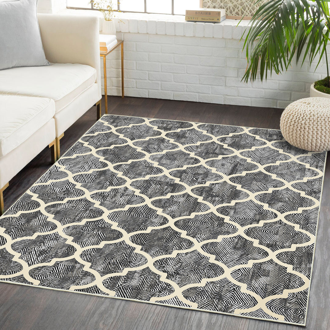 Geometric Pattern Area Rug Kalsten