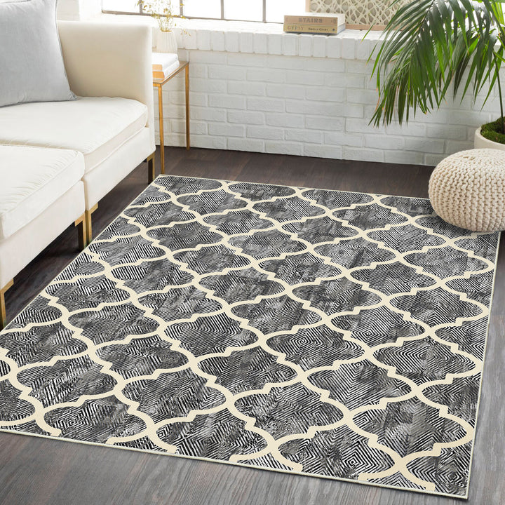 Geometric Pattern Area Rug Kalsten