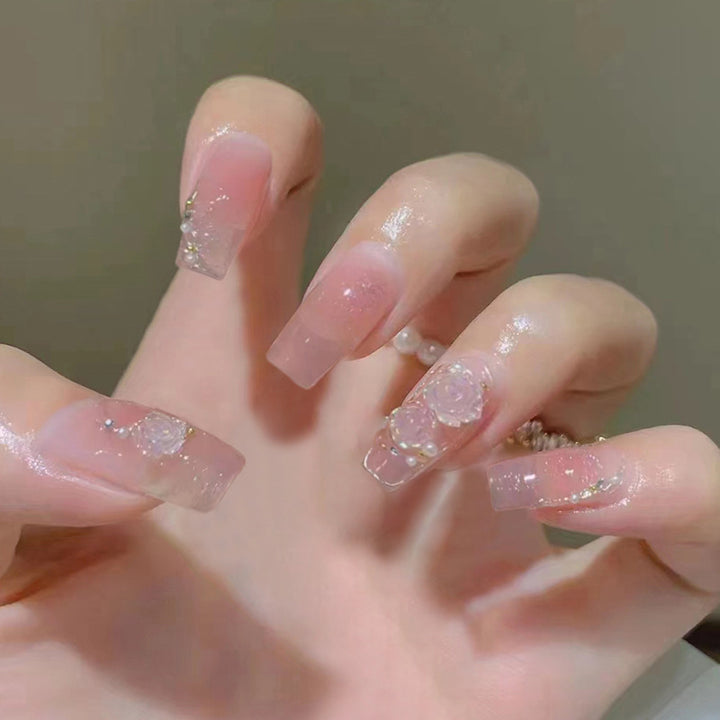 Decorative Floral Press-On Nail Art Set Kalsten