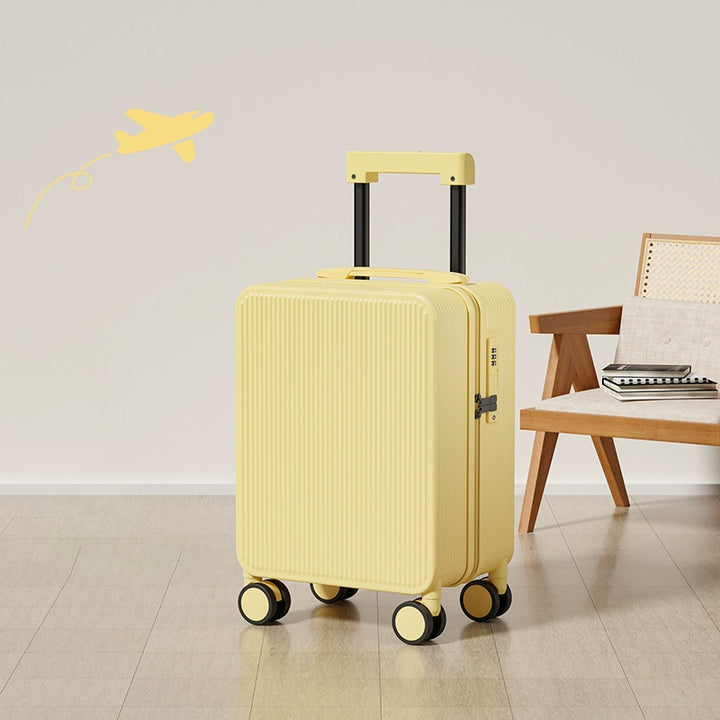 Unisex Compact Ribbed Hard Shell Carry-On Luggage Kalsten