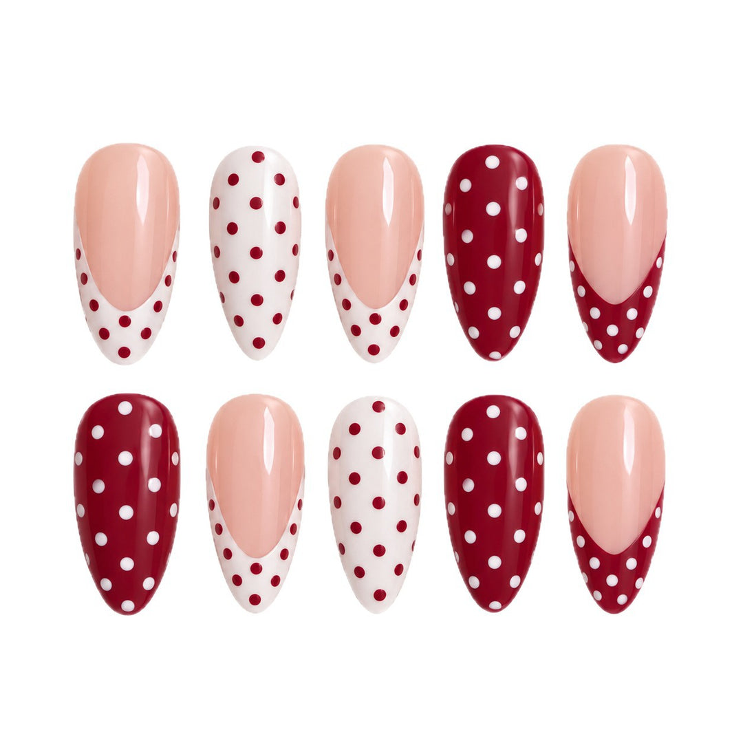 Artistic Polka Dot Nail Extensions