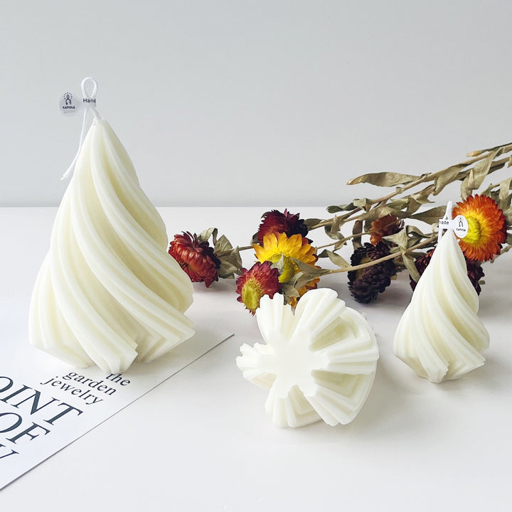 Swirl-Shaped Decorative Candle