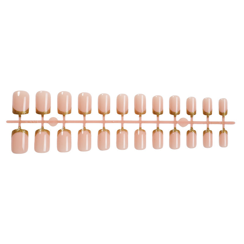 Elegant Press-On Nail Collection with Gold Accent Details Kalsten