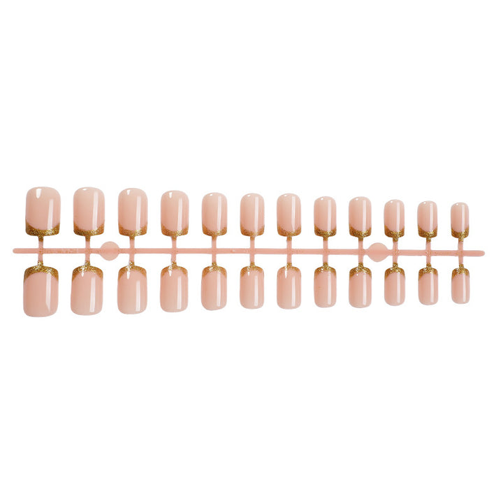 Elegant Press-On Nail Collection with Gold Accent Details Kalsten