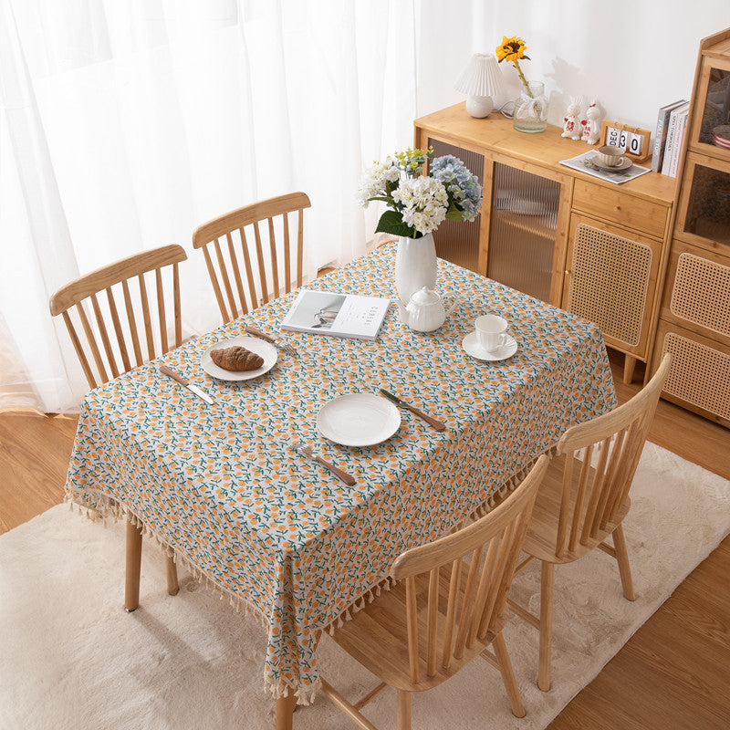 Leaf Print Decorative Tablecloth