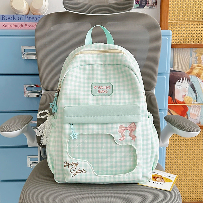 Cute Checkered Design Backpack Kalsten