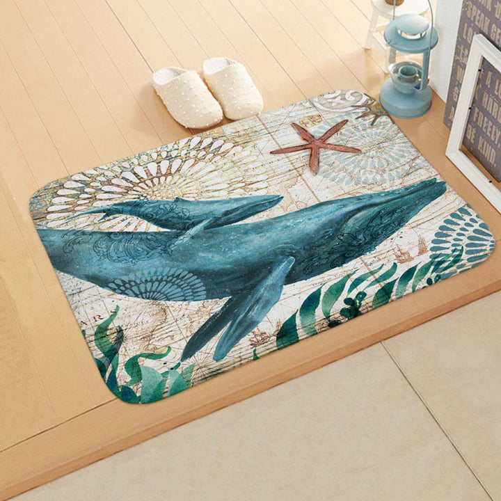Coastal Nautical Bath Mat Kalsten