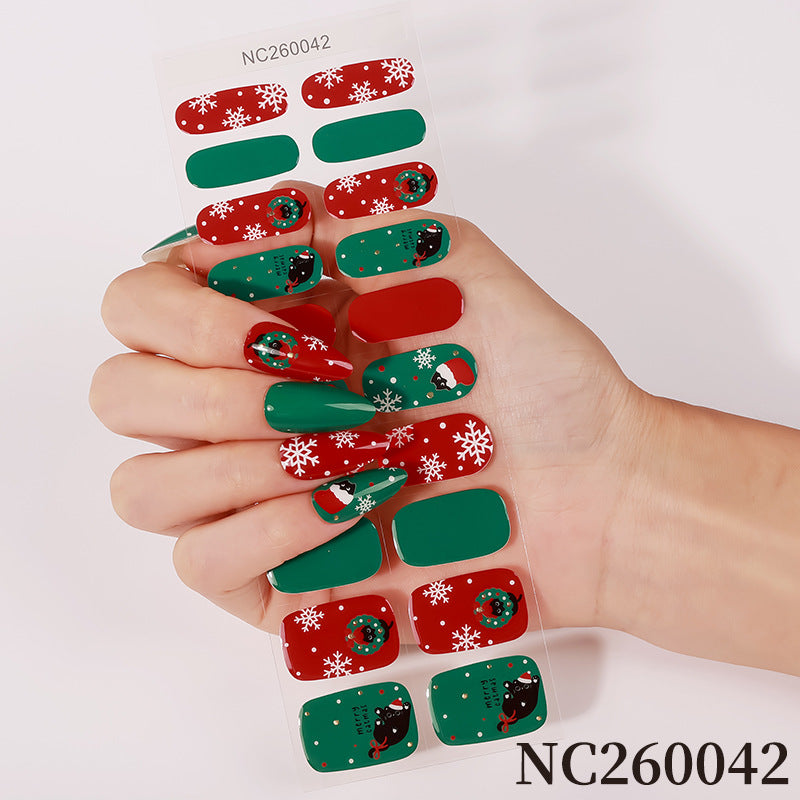 Festive Holiday Nail Art Wraps