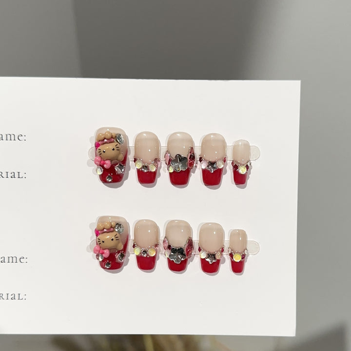Decorative Press-On Nail Art Set