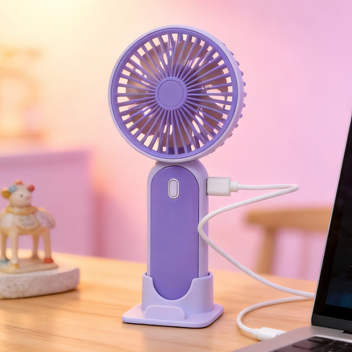 Portable Desktop Hand Fan with Multi-Stage Speed Control Kalsten